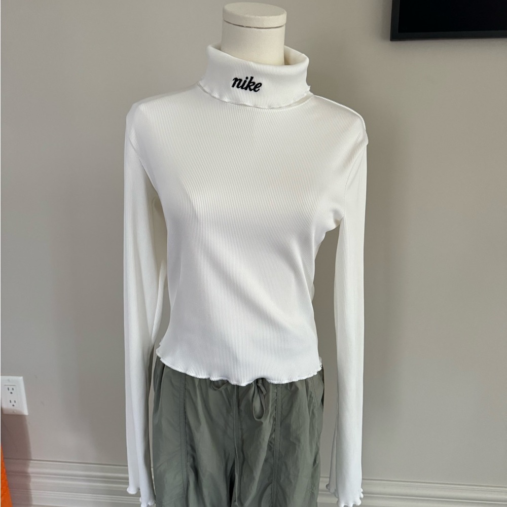 Nike Women's White Long Sleeve Turtleneck
